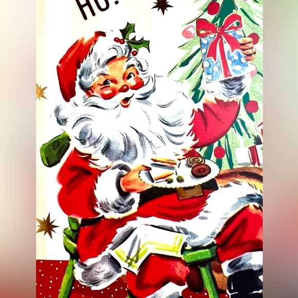 Large Christmas Santa Fake Book Box Decor Gift Holly Jolly HoHoHo Vintage Image - Picture 8 of 13